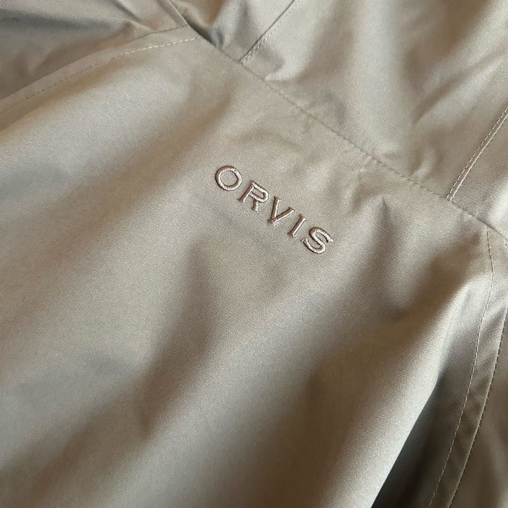 Orvis Olive Green Rain Jacket w/ Hood - Picture 5 of 5